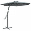Outsunny Parasol Deporte De 10 Pi En Porte-a-faux Avec Base, Gris