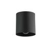 Plafonnier affleuré Theron de Dainolite avec fini noir mat et 1 ampoule