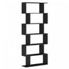 HOMCOM Etagere 6 Niveaux, Organisateur et Separateur de Piece Bois Noir