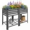 Jardiniere Surelevee en Bois Outsunny avec Pieds et 6 Trous de Drainage