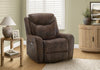 Fauteuil Inclinable Electrique, 37\"L, Planeur, Pivoter, Port Usb Inclus, Aspect Cuir Brun
