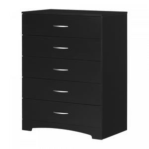 Step One Commode 5 Tiroirs - Noir Solide
