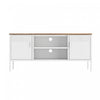 Armoire de rangement moderne Landen 47\" en metal, coloris blanc