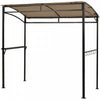 7’x4.5 ’ Grill Gazebo Patio Exterieur Jardin Bbq Auvent Abri De Rangement Crochet Brun