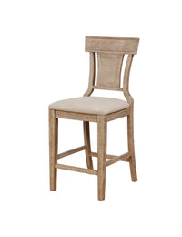 Tabouret Rylan de hauteur comptoir en tissu - naturel