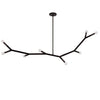 Luminaire suspendu horizontal Morgan de Dainolite avec fini noir mat et 8 ampoules