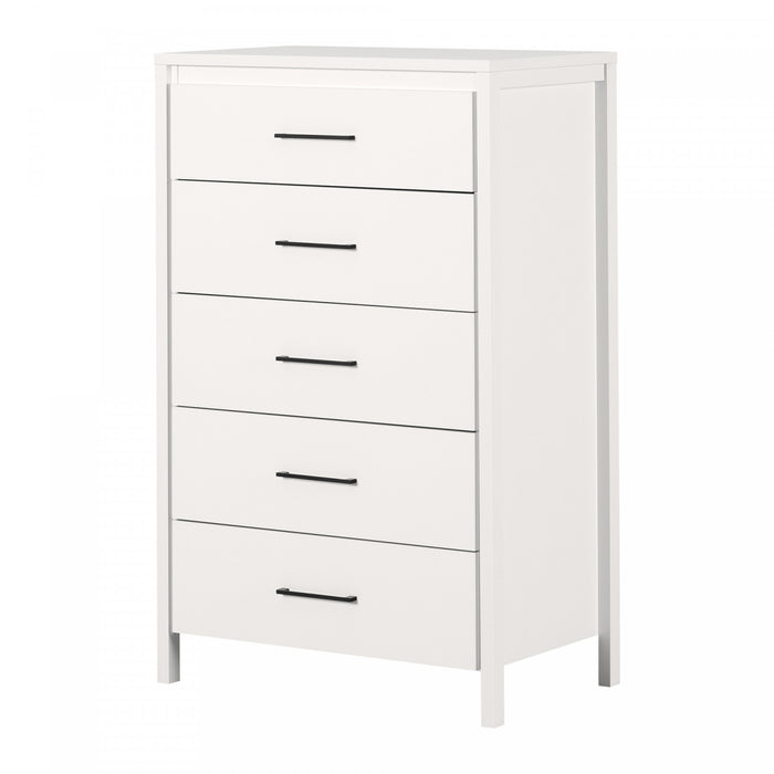 Gravity Commode 5 Tiroirs - Blanc Solide