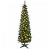 Homcom Arbre De Noel Artificiel Illumine 6 Pi Avec Lumieres Led Blanc Chaud
