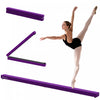 Soozier Poutre d'equilibre pliante de 7 pieds, Poutre de gymnastique avec surface en daim, Violet