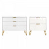 Ensemble moderne Dumbo de 2 pieces, commode blanche