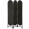 HOMCOM Paravent 3 Panneaux, Ecran de Confidentialite Pliable, Noir