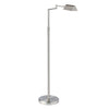 Lampe à pied de Dainolite à bras articulé, avec fini nickel satiné et ampoule à DEL de 9 W