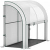 Outsunny Serre adossee avec couverture PE, jardinage, blanc