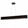 Luminaire suspendu horizontal Aubrey de Dainolite ovale avec abat-jour noir et blanc, fini noir mat et ampoule de 30 W
