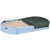 Bac A Sable Pour Enfants Avec Couvercle, Bac A Sable Pour L'exterieur Avec Siege D'angle, Assemblage Facile, Station De Jeu De Sable Pour L'arriere-cour, Le Jardin, Bleu Clair