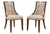 Ensemble 2 chaises de salle à manger Fifth Avenue de Manhattan Comfort en similicuir - crème et noyer