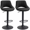 HOMCOM Tabourets de bar, chaises de bar pivotantes a hauteur reglable