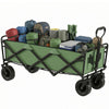 Chariot de Jardin Pliable 130L avec Roues, Chariot Robuste, Vert