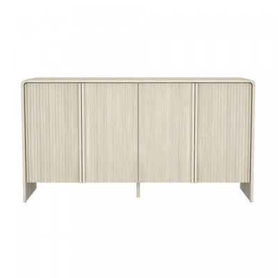Novara Contemporary 60" Sideboard in Whitewashed Oak (4-Door) | Buffet contemporain Novara 60" en chene blanchi (4 portes)
