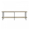 Console contemporaine moderne Celine 180 cm en gris rustique (2 etageres)