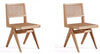 Ensemble 2 chaises de salle à manger Hamlet de Manhattan Comfort - cannage naturel
