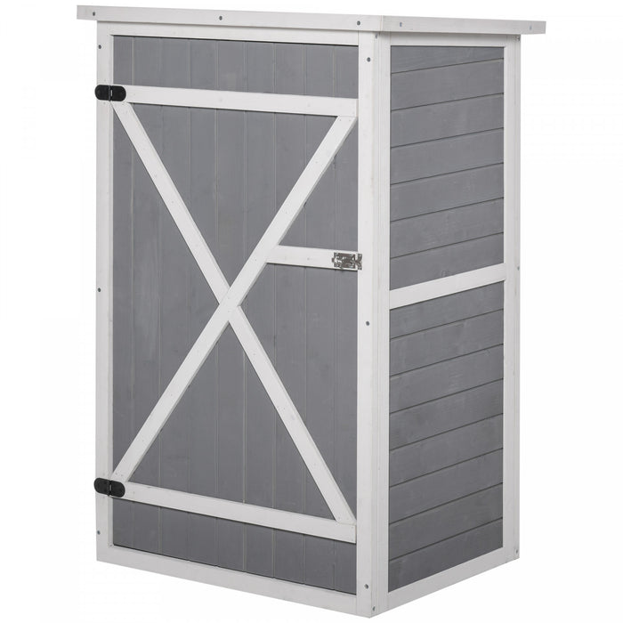 Outsunny Abri De Jardin De 29.9\" X 21.7\" X 45.3\" Avec Toit En Asphalte Gris