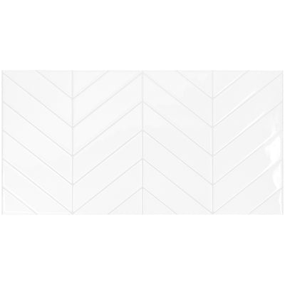 Smart Tiles Peel and Stick 2-Sheet 23 x 12 Backsplash - Blok Chevron|Dosseret Smart Tiles peler et coller 23 x 12, 2 feuilles - Blok Chevron