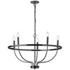 Lustre Cesar de Dainolite avec fini noir mat et 5 ampoules