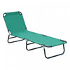Chaise Longue Pliante Outsunny, Chaise De Bronzage Avec Dossier Reglable, Verte