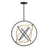Luminaire suspendu de la collection Trilogy avec lumière à DEL intégrée de 32 po - noir et doré