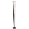 Lampe à pied Emotions de Dainolite avec abat-jour blanc, fini noir mat et 2 ampoule