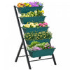 Outsunny Jardiniere Verticale Sureleve A 5 Niveaux Bac A Plantes Avec Trous De Drainage Pour Patio Balcon Exterieur Et Interieur