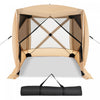 Costway 6.7 Ft X 6.7 Ft 4 Panneaux Pop Up Camping Gazebo Quick-set Avec 2 Torchons Parasols Cafe