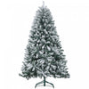 Homcom Arbre De Noel Artificiel Floque De 6 Pieds Avec Pied En Metal