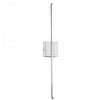 Applique murale verticale Array de Dainolite en acrylique blanc qui diffuse la lumière, avec fini chromé poli et ampoule à DEL de 19 W