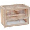 Pawhut Cage En Bois Pour Hamster Lapin Cochon D'inde Chinchilla Pet House 2 Niveaux Petits Animaux Habitat Maison Avec Toit Ouvrant Avec Espace De Course