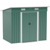 Outsunny 82\"x 52\" Abri De Jardin Terrasse Cabanon Rangement En Metal Porte Verrouillable Vert