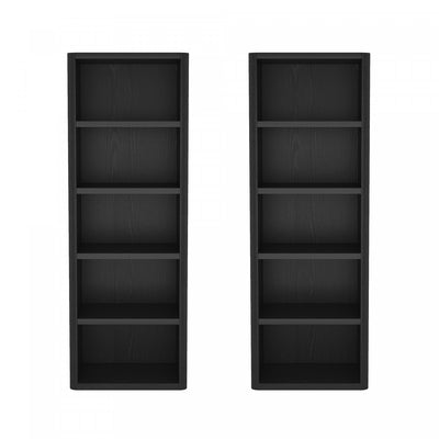 Rivington Modern 28" Open Bookcase in Black - Set of 2 | Bibliotheque ouverte moderne Rivington 28" en noir - Lot de 2