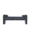 Banc d’appoint moderne et glamour Concord en chenille noire