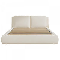 Diana Ottoman Hydraulic Lift Storage Platform Bed with Luxurious Boucle Upholstered and Sturdy Storage,King Size,White