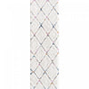 Carpette à poil long Lola à motif de grands treillis - 2 pi 7 po x 8 pi