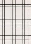 Tapis Covington a carreaux gris et blanc, 5'3\" x 7'7\"