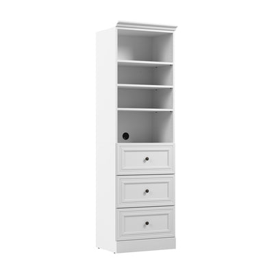 Bestar Versatile 25 W Closet Organizer with Drawers - White|Organisateur de garde-robe Versatile de Bestar de 25 po (L) avec tiroirs - blanc
