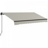 Outsunny 10' X 8' Auvent Retractable, Abri Pare-soleil, Gris Clair
