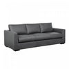 Canape contemporain Cleo 96\" en tissu, coloris etain