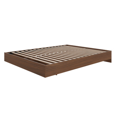Platform Bed Frame, King|Walnut King Bed | Lit plateforme King, Noyer
