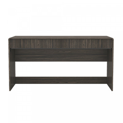 Novara Contemporary 60" Writing Desk in Jacobean Walnut (2-Drawer) | Bureau d’ecriture contemporain Novara 60" en noyer Jacobean (2 tiroirs)