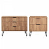 Ensemble moderne de commode 2 pieces Dumbo en brun dore