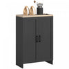 HOMCOM Armoire de rangement avec doubles portes et etagere reglable, noir