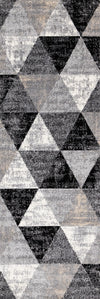 Carpette Covington à motifs de triangles vieillis - 2 pi 8 po x 7 pi 7 po